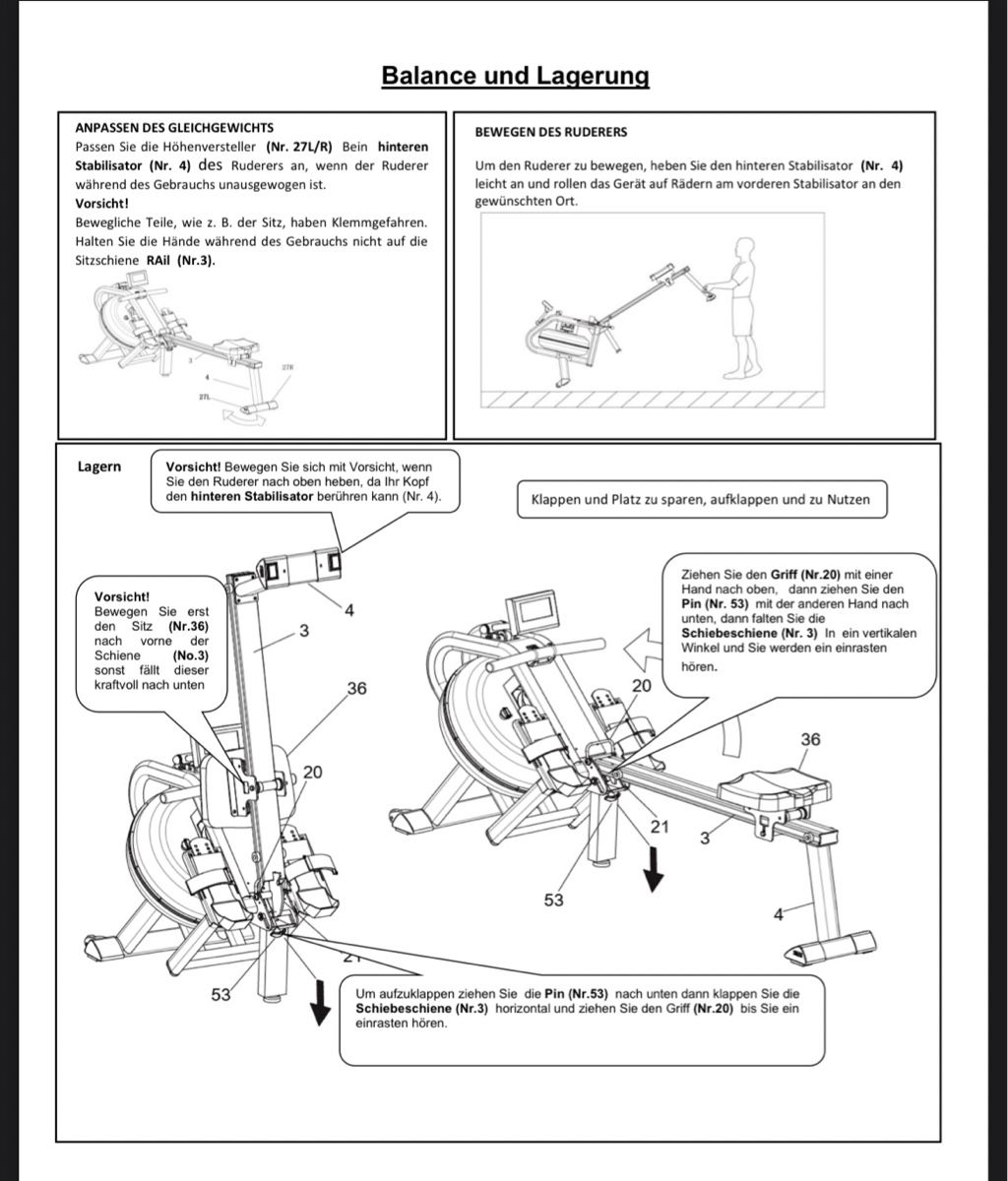 Hometrainer: Neues Wasserrudergerät ganz Neu – Nuovo (secondo la descrizione) da Bremgarten AG venduto da david12345 5