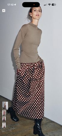 Midirock mit Tupfen Zara (XS)