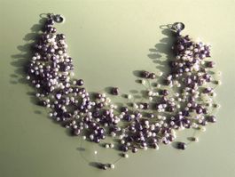 (22O)  KETTE Süsswassperlen, Silber 925