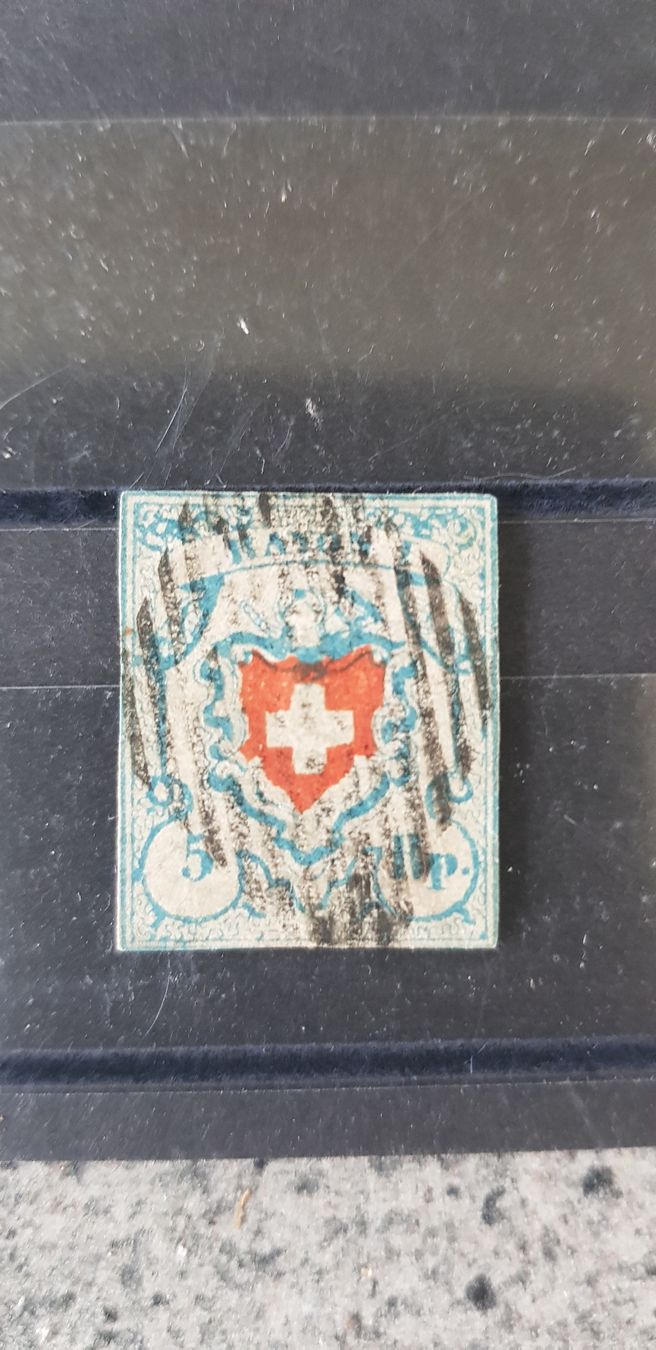 Tutti i francobolli: Rayon Briefmarke blau – Usato da Jona venduto da Glareola