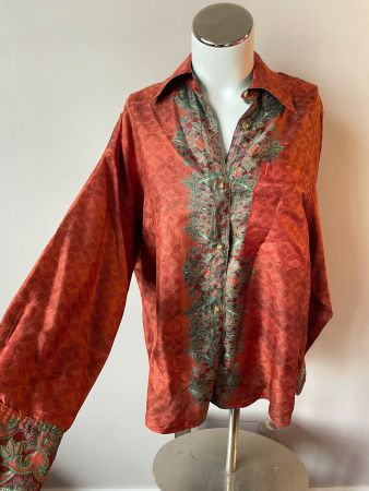 Chemise réversible - Motifs floraux - Taille S
