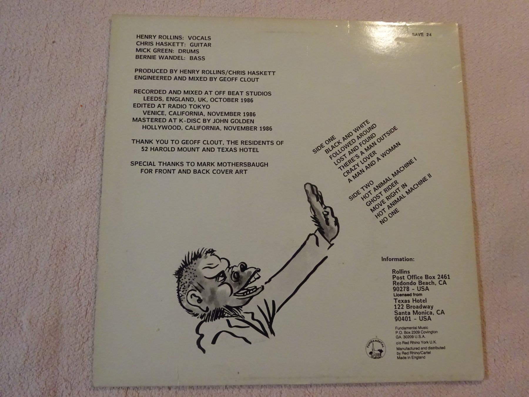 Schallplatten: HENRY ROLLINS ** HOT ANIMAL MACHINE – Gebraucht aus Luzern von xrayspex99 2
