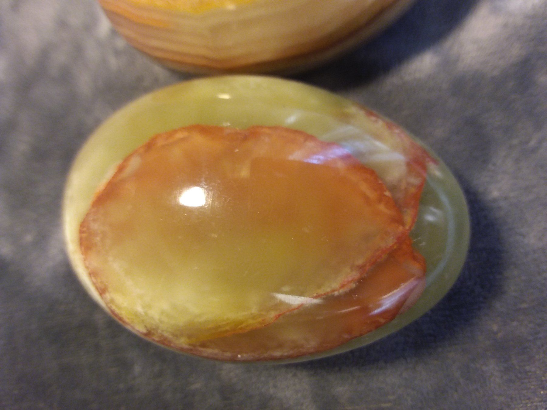 Minerali & Pietre curative: 3 handpolierte Onyx Marmor Steine – Usato da Zürich venduto da SciTec 7