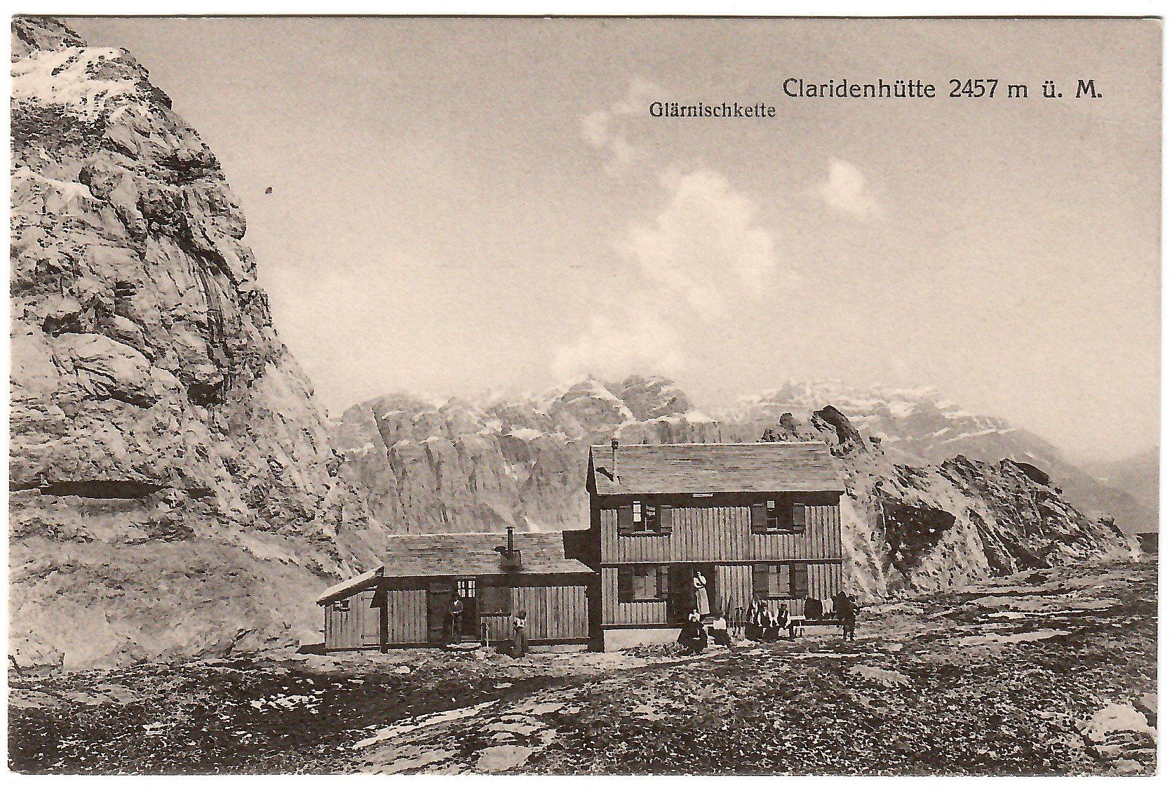 Cartoline postali: Ansichtskarte Claridenhütte   mit Glärnischkette – Usato da Kerns venduto da etma3