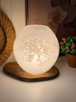 Table lamp white floral