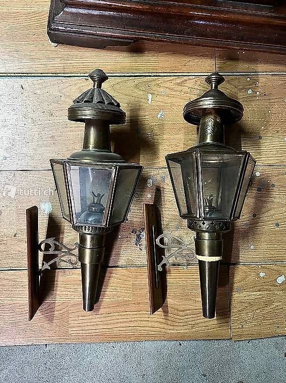 Lampade: antike Messing Kutschen Laternen – Usato da Bülach venduto da Buymike8