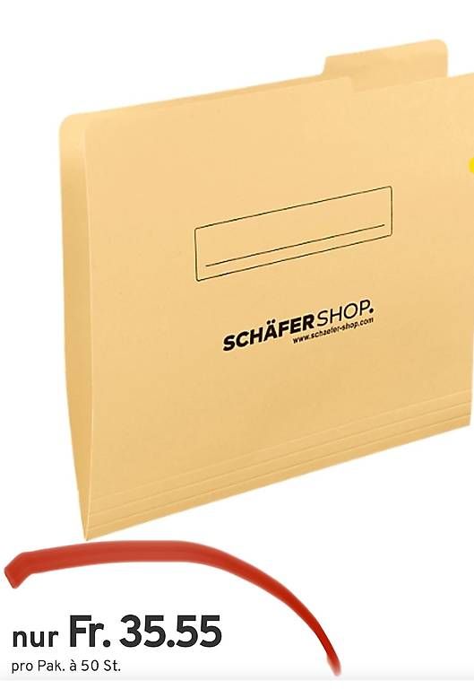 Ordner: 50 Stk. Einschiebmappe, DIN A4, Karton, Tab rechts – Neu und originalverpackt aus Necker von liq24 1