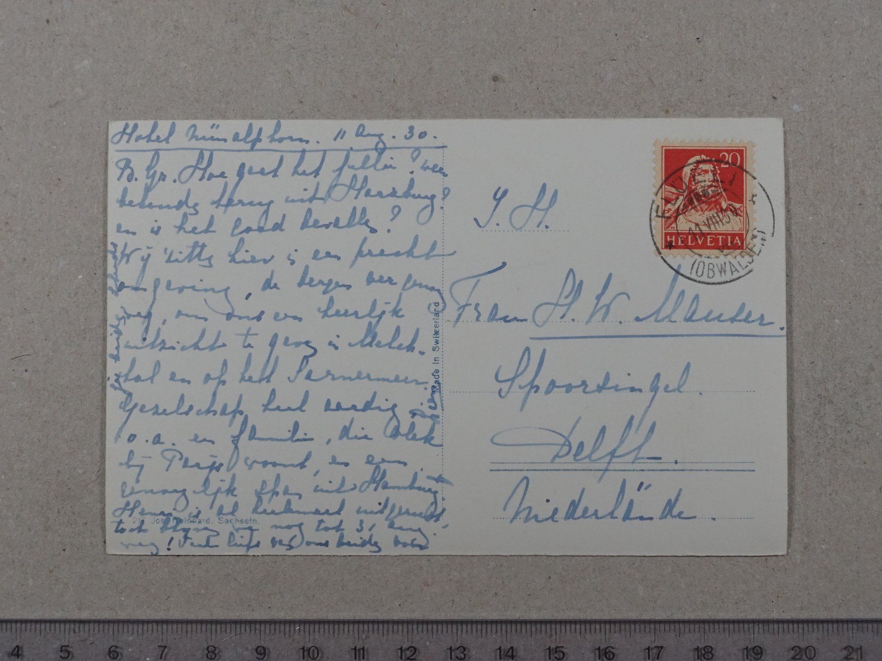 Cartoline postali: Flüeli Ranft, 1930 – Usato da Lenzburg venduto da fh1 1