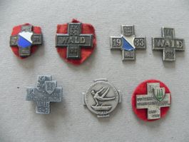 Medaille 7 Sport Abzeichen Brosche Wald ZH 1901 - 1960