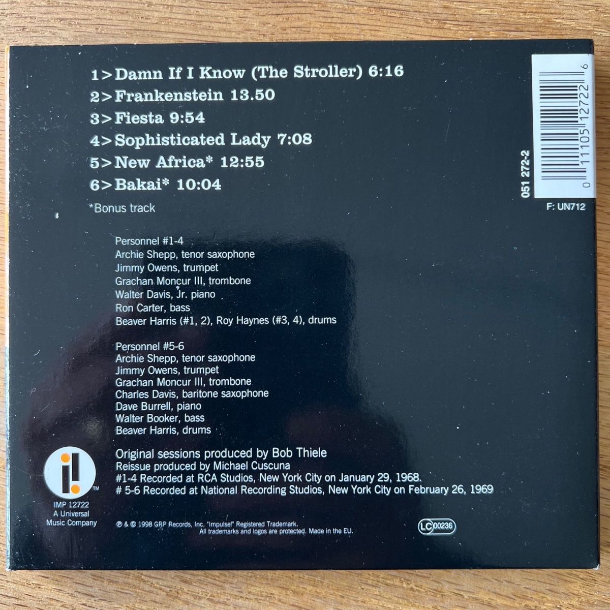 CDs: Archie Shepp - The Way Ahead / CD - EU-Press. 200? - Digipac – Gebraucht aus Gais von soundcave57 1