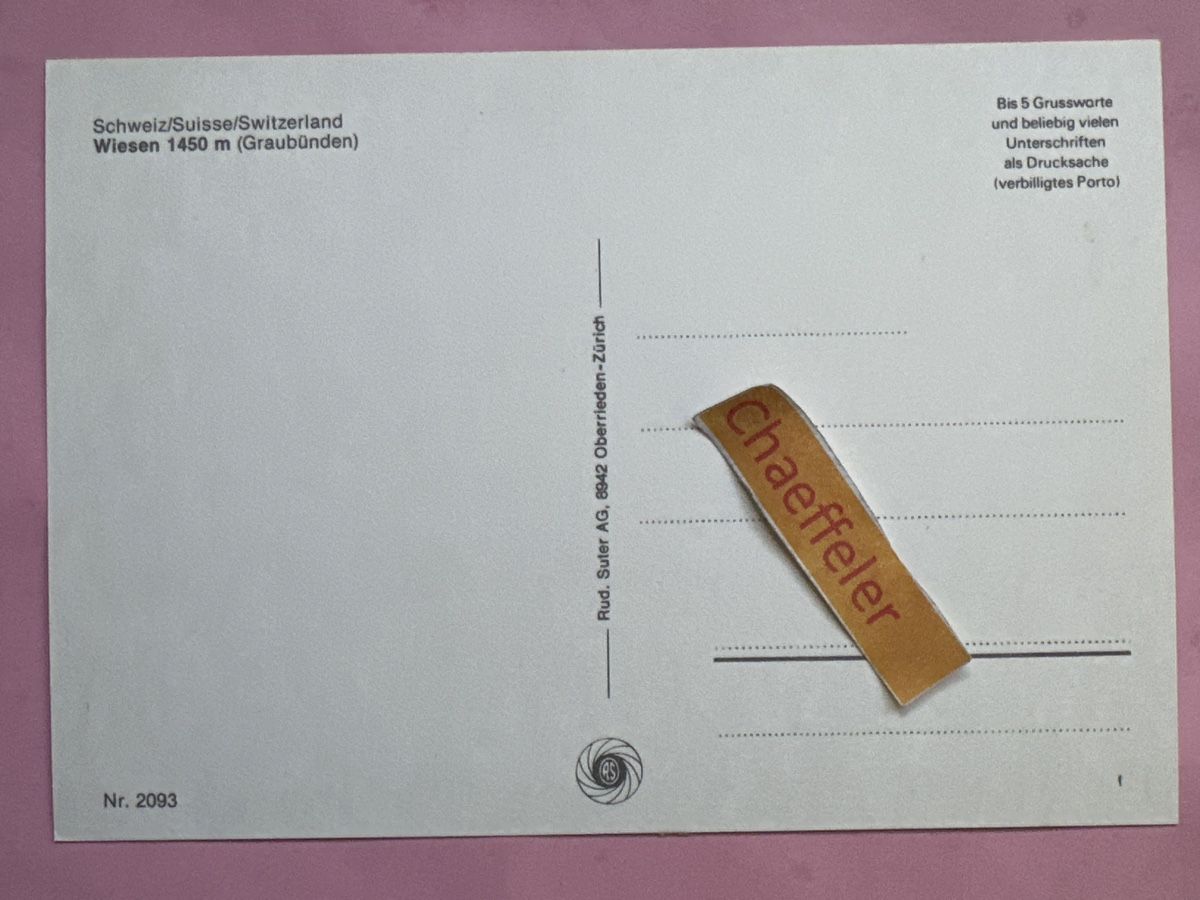 Cartoline postali: Wiesen ( Graubünden ) – Usato da Zürich venduto da Chaeffeler 1
