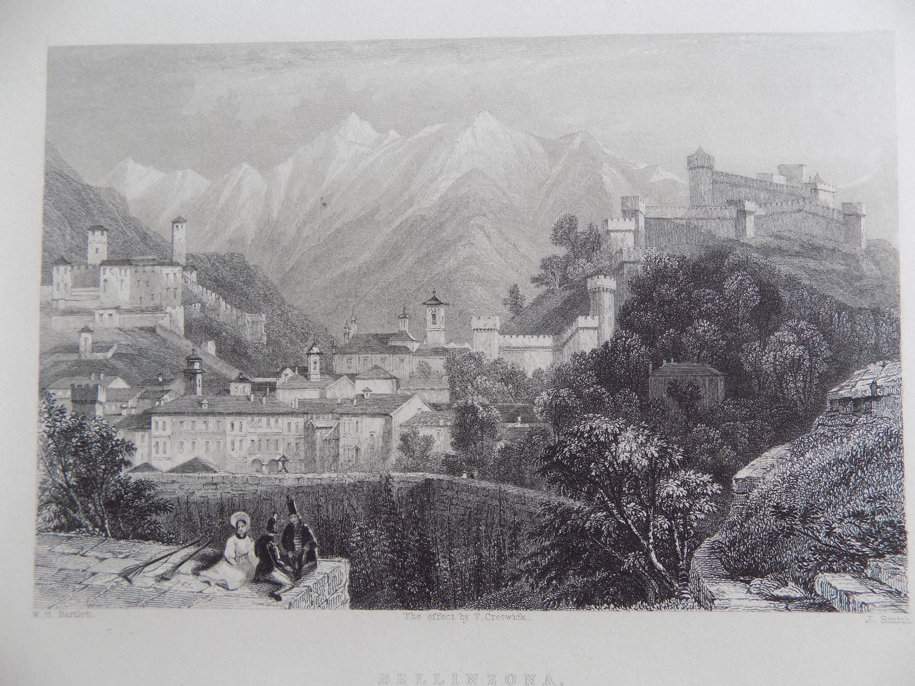 Incisioni: Bellinzona von Bartlett – Usato da Risch venduto da Rischli15 3
