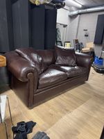 Designklassiker: BertO Leder-Bettsofa (Chester) Braun