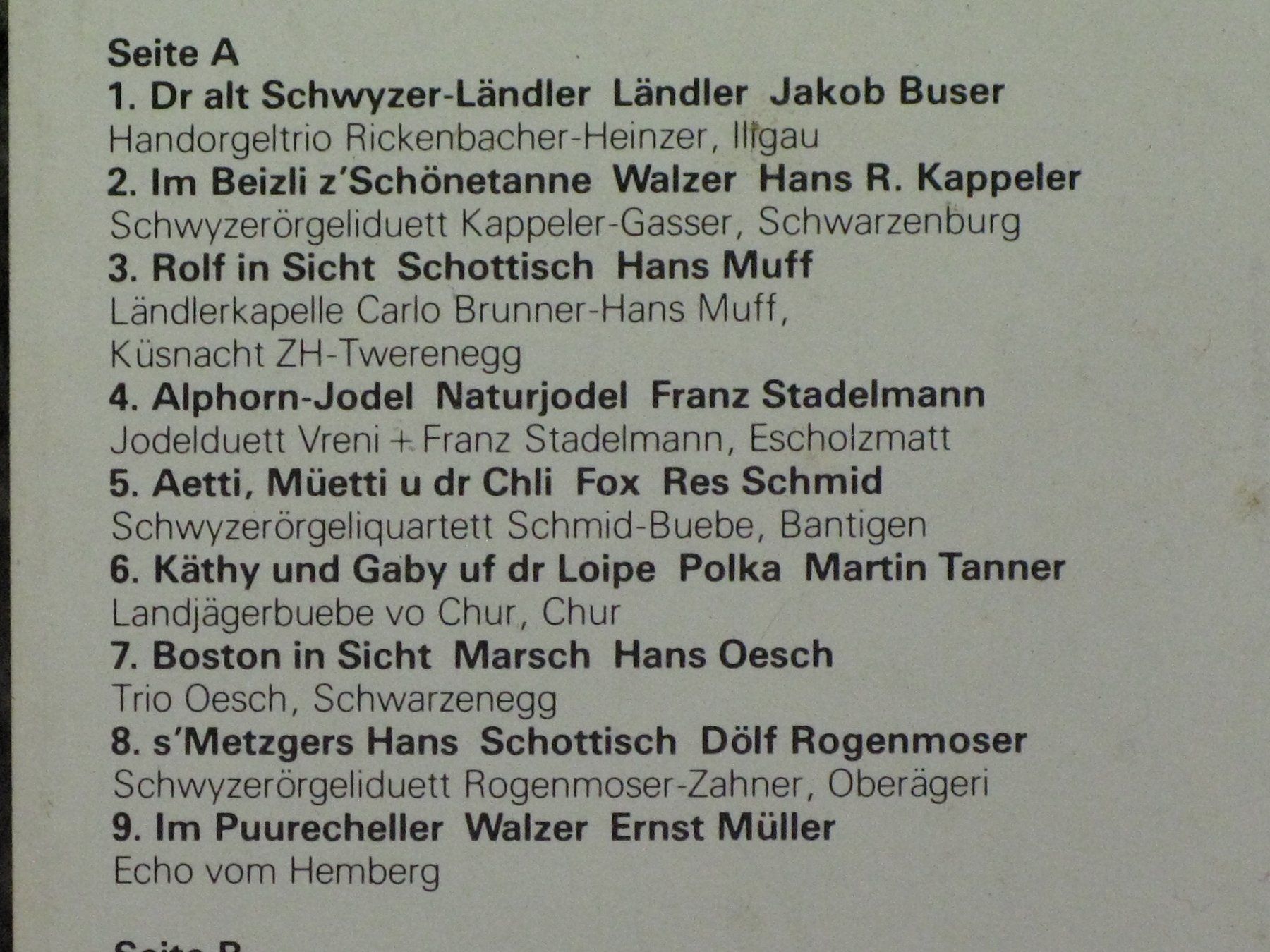 Musicassette: Eidg.   Schwing- und Aelplerfest – Usato da Langnau i. E. venduto da gf2_29jt 1