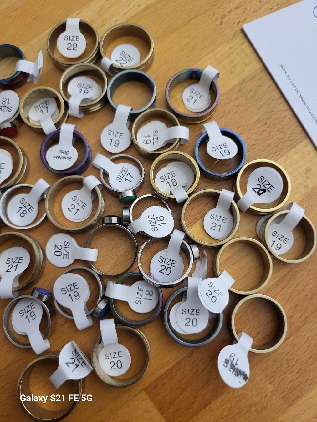 Anelli: 38 Stainless steel Ringe, neu – Nuovo e nell'imballaggio originale da Riehen venduto da tamola67