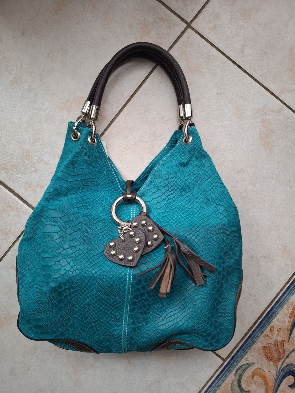 Taschen für Damen: Sac en cuir turquoise – Neu (gemäss Beschreibung) aus St-Triphon von Jldr0 2