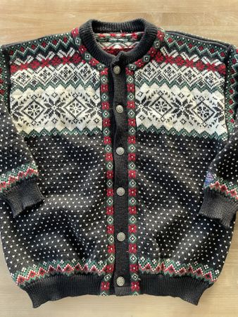 Vintage Nordstrikk Norwegian Cardigan, Wool Blend, Winter