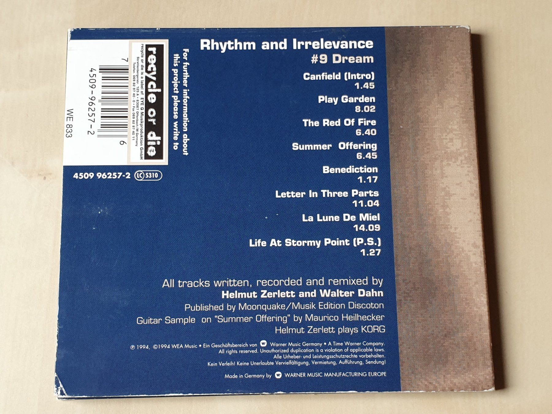 CD: 9 Dream Rhythm and irrelevance – Usato da Stansstad venduto da collectorsshop 1