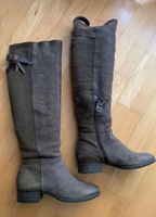 Overknees Gr. 41 grau Echtleder