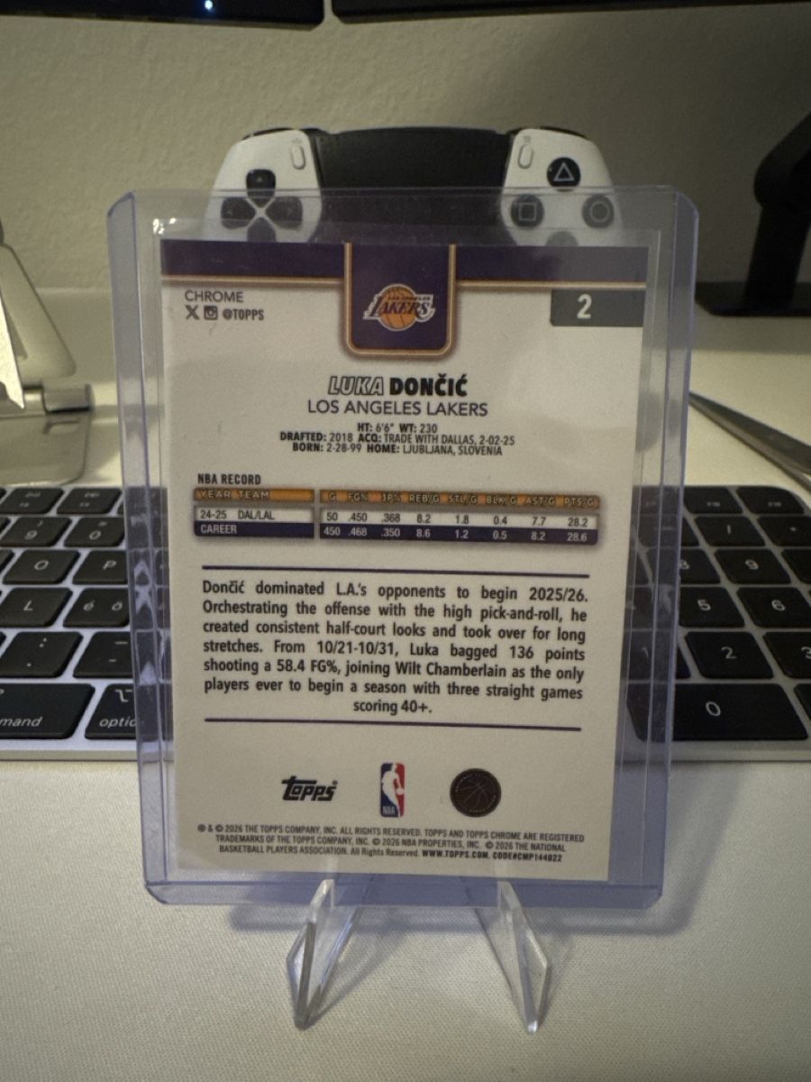 Nba Carte collezionabili: Luka Doncic Topps Chrome Lakers NBA – Usato da Dulliken venduto da alpi.cards 1