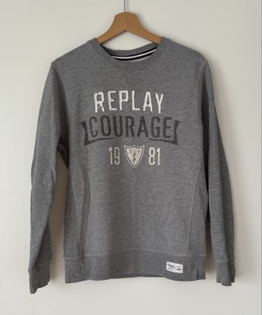 REPLAY Sweatshirt Gr. M Grau Pullover Herren 