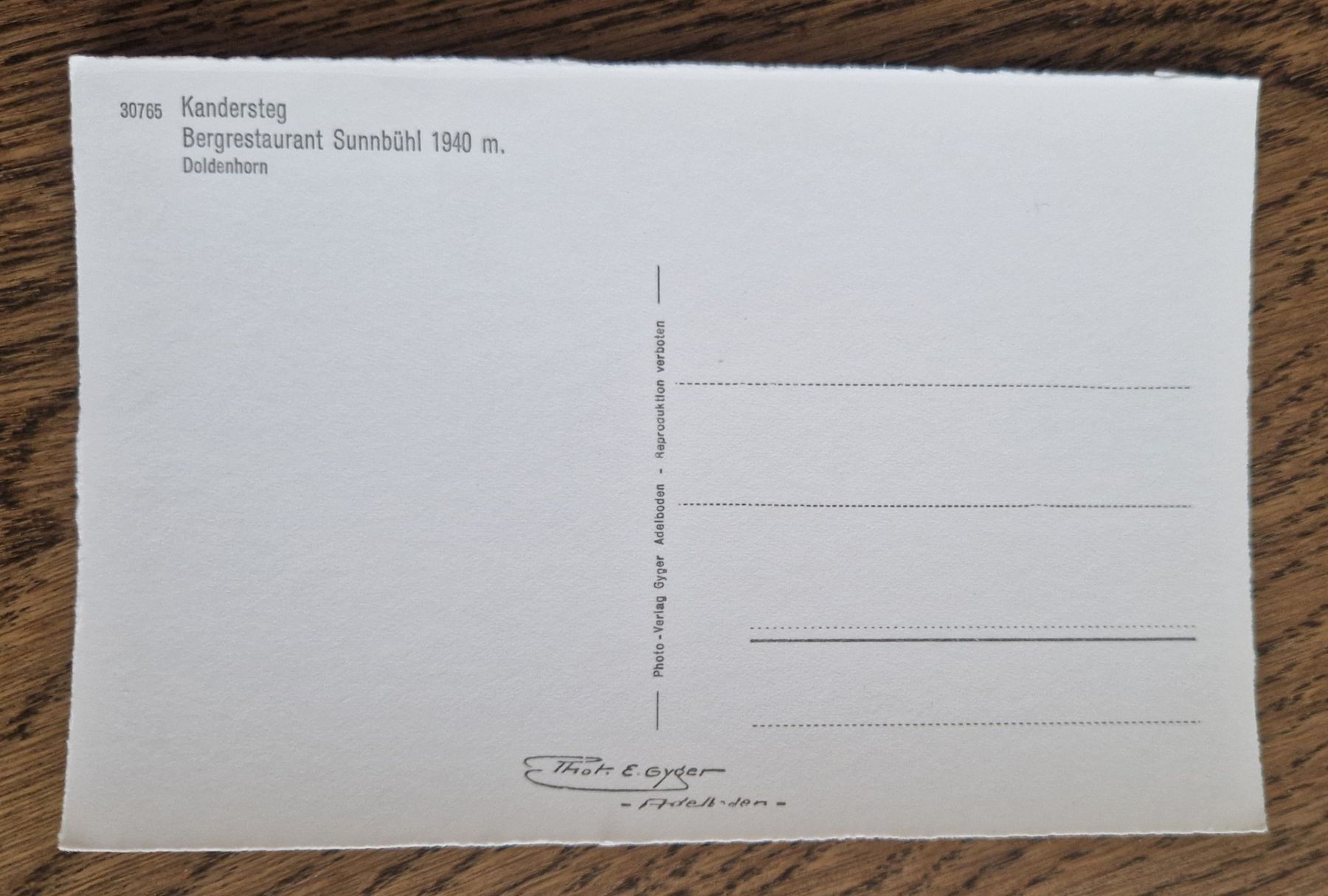 Cartoline postali: Bergrestaurant Sunnbühl, Kandersteg – Usato da Ebikon venduto da Donar50 1