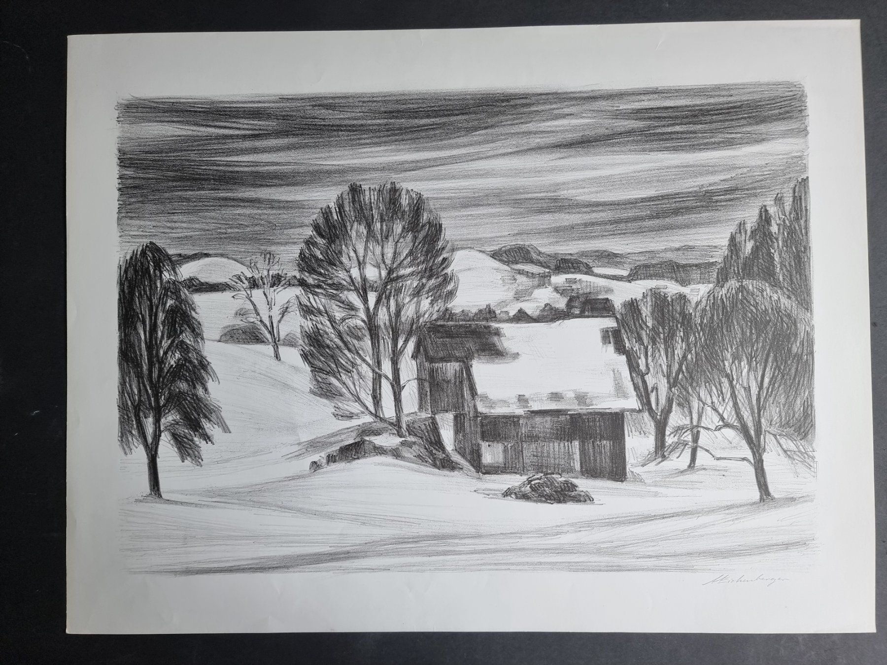 Grafica & Litografie: A.EICHENBERGER LITHOGRAPHIE SIGNIERT NUMMERIERT – Usato da Gersau venduto da kunst-online 1