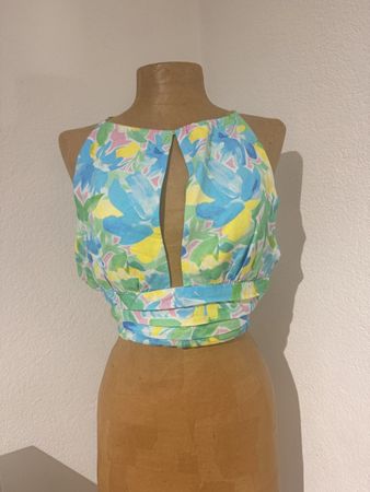 Haut Top ZARA fleuri neuf Printemps Taille M Été 🌻💐☀️