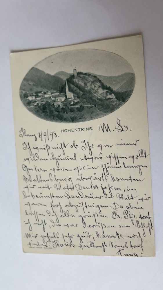 Cartoline postali: Hohentrins - 1898 – Usato da Jona venduto da centumprata