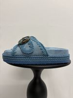 neue MOU Boho Sandalen aus Nubuk Leder blau 36