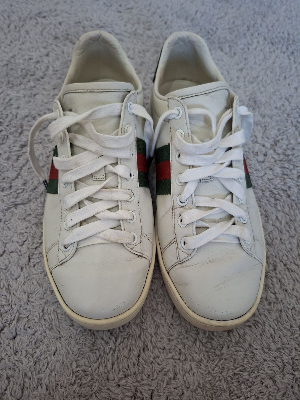 Gucci Scarpe da donna: Baskets Gucci cuir blanc et vert taille 38  – Usato da Renens VD venduto da ser_j2fn 3