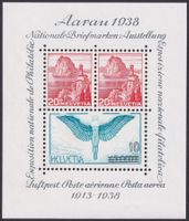 1938, W11 Aarauer-Block ** postfrisch, kat: 90.-+