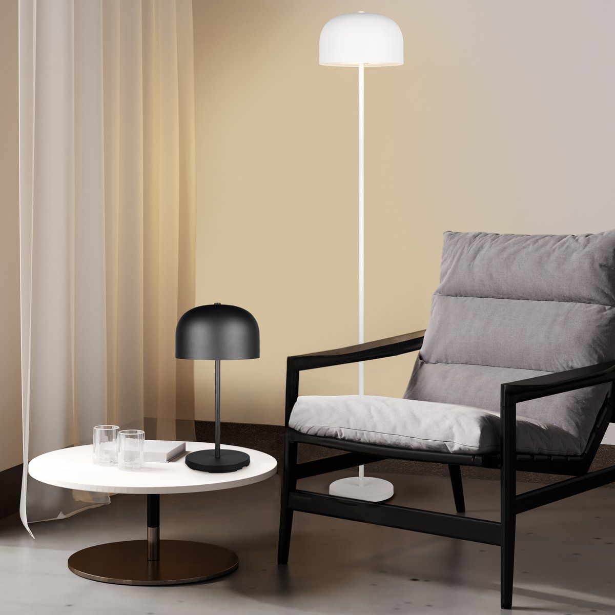 Lampade: LED Stehleuchte, Akku, 147 cm Höhe – Nuovo (secondo la descrizione) da Kreuzlingen venduto da Smart-Light 1
