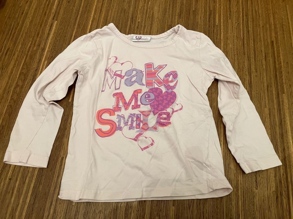 Blusen, T-Shirts & Tops: Süsses Langarmshirt "Make Me Smile", Grösse 110, Inside – Gebraucht aus Ruggell von VegasGirl