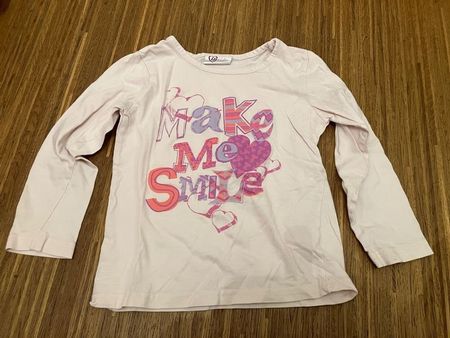 Süsses Langarmshirt "Make Me Smile", Grösse 110, Inside