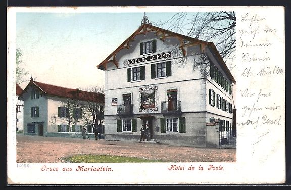 Ansichtskarten: Mariastein, Ansicht vom Hotel de la Post – Gebraucht aus Berlin von bartko-reher