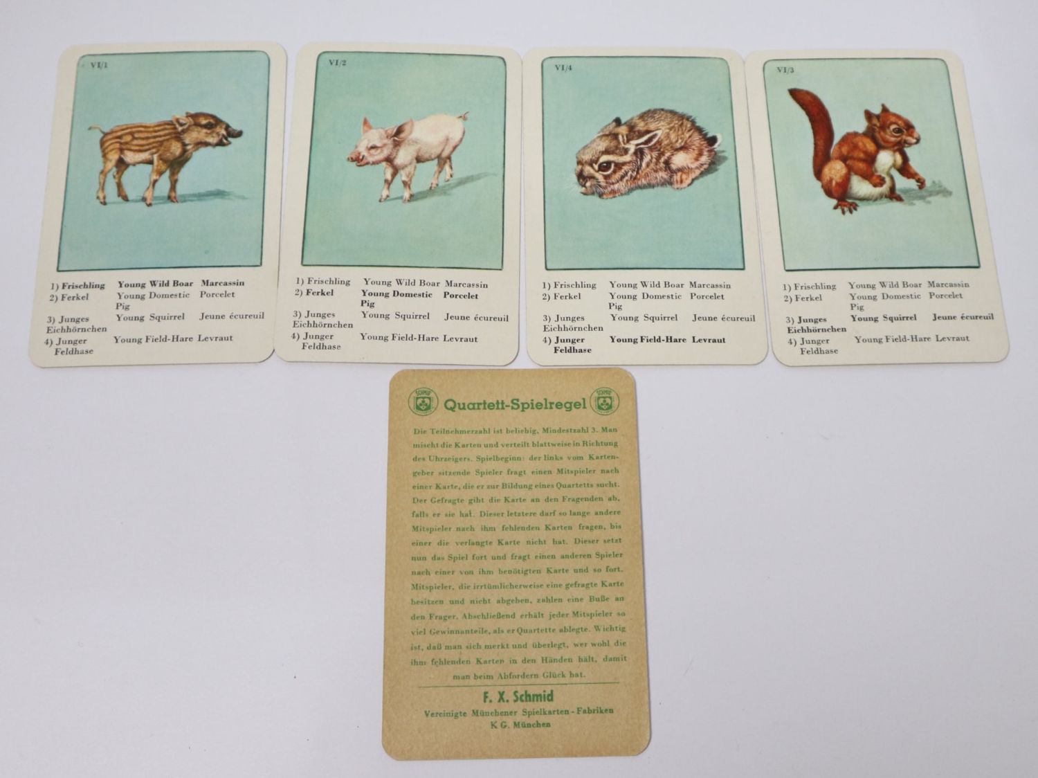 Spiele: Vintage Quartett Tierkinder – Gebraucht aus Eschenbach SG von Astalavista 5