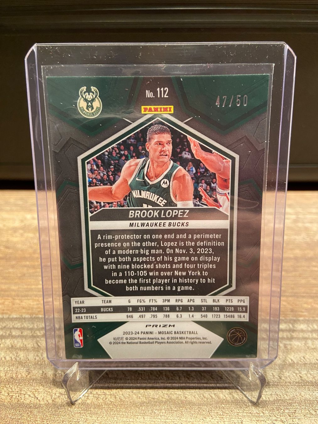 Panini Carte collezionabili: Brook Lopez 47/50 Panini Mosaic 23/24 – Usato da Dagmersellen venduto da dav_b656 1