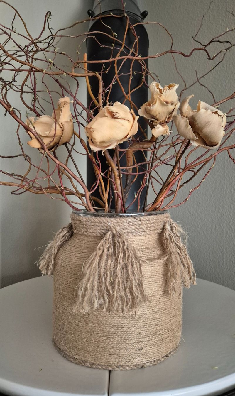 Tutte le decorazioni: Glasvase mit Naturgesteck – Usato da Tagelswangen venduto da GABGABFI 1