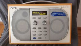 PURE Evoke 2S – DAB+ / UKW Digitalradio braun, Holzfurnier