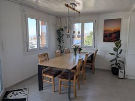 Eiche Massivholz Tisch mit Stahlgestell
