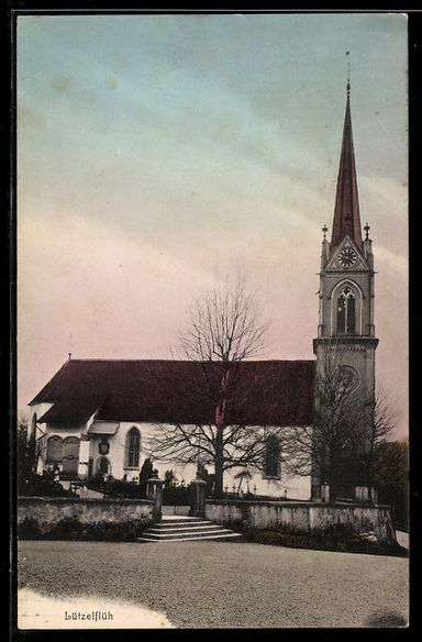 Ansichtskarten: AK Lützelflüh, Kirche und Friedhof – Gebraucht aus Berlin von bartko-reher