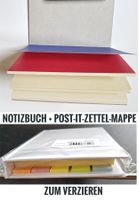 Set Notizbuch und Post-It-Zettel-Mappe zum Verzieren / NEU