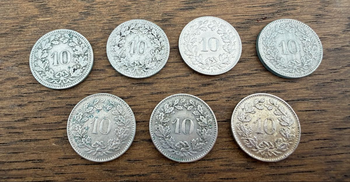 Tutti le monete: 7 alte 10 Rp Stücke – Usato da Seengen venduto da Gegu2 1
