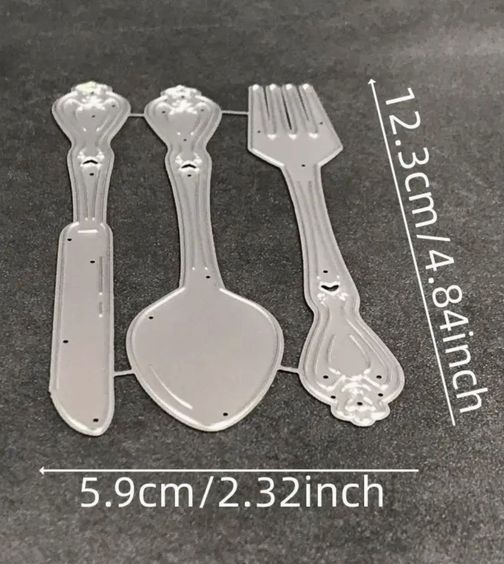 Sciablone: Gabel, Messer und Löffel - Stanzschablonen – Nuovo e nell'imballaggio originale da Frenkendorf venduto da jazzplatten 1