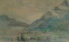 Max Baumann, Aquarell Landschaft
