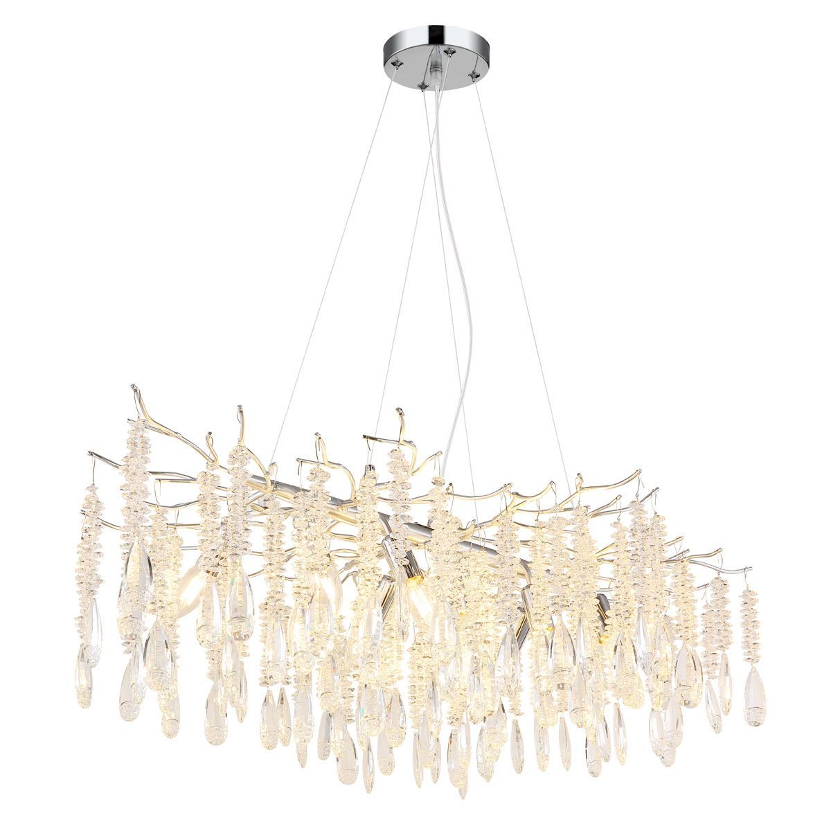 Lampadari & plafoniere: Pendelleuchte, Silber, 100 cm x 60 cm – Nuovo (secondo la descrizione) da Kreuzlingen venduto da Smart-Light 5