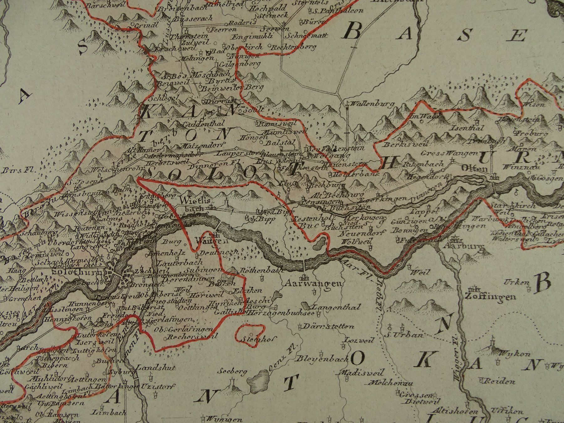 Incisioni: DER KANTON SCHAFFHAUSEN, REILLY 1791 – Usato da Grüningen venduto da Kartensammler 6
