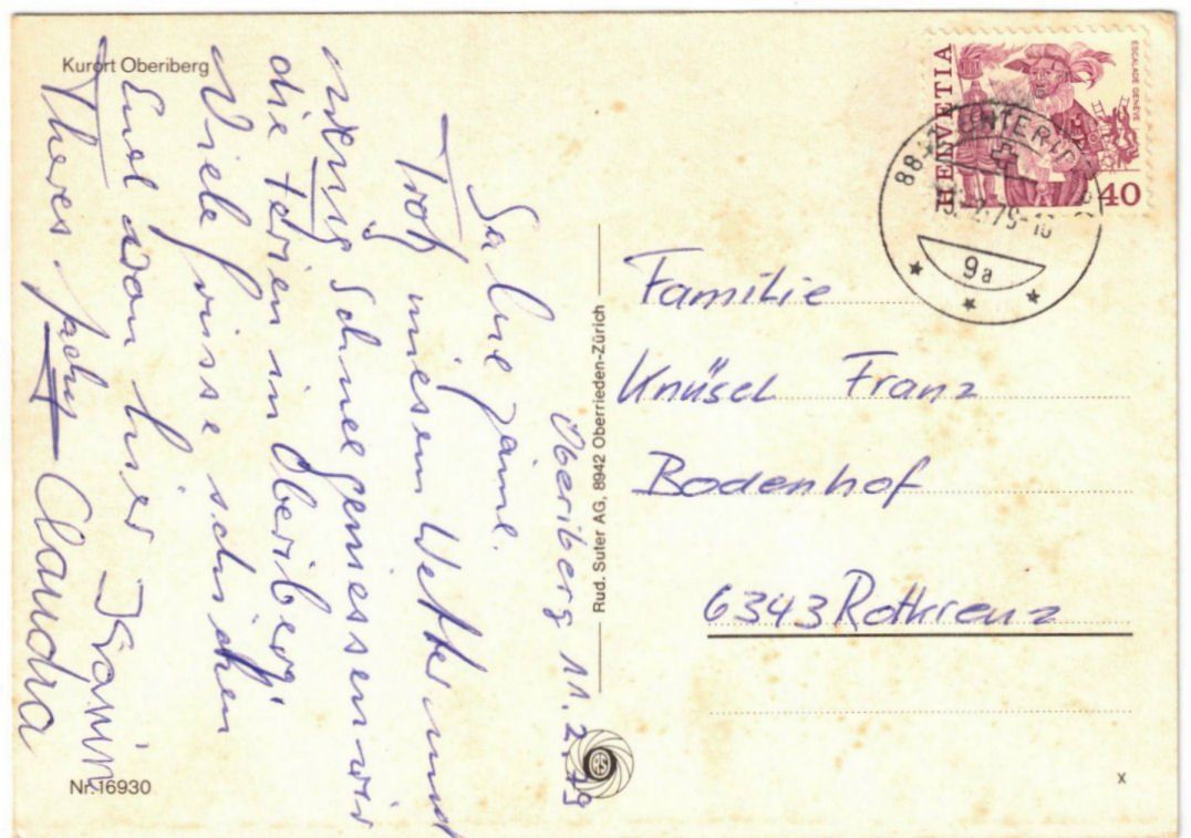 Cartes postales: Oberiberg - Skilift – D'occasion à Binningen par Mountainrider 1