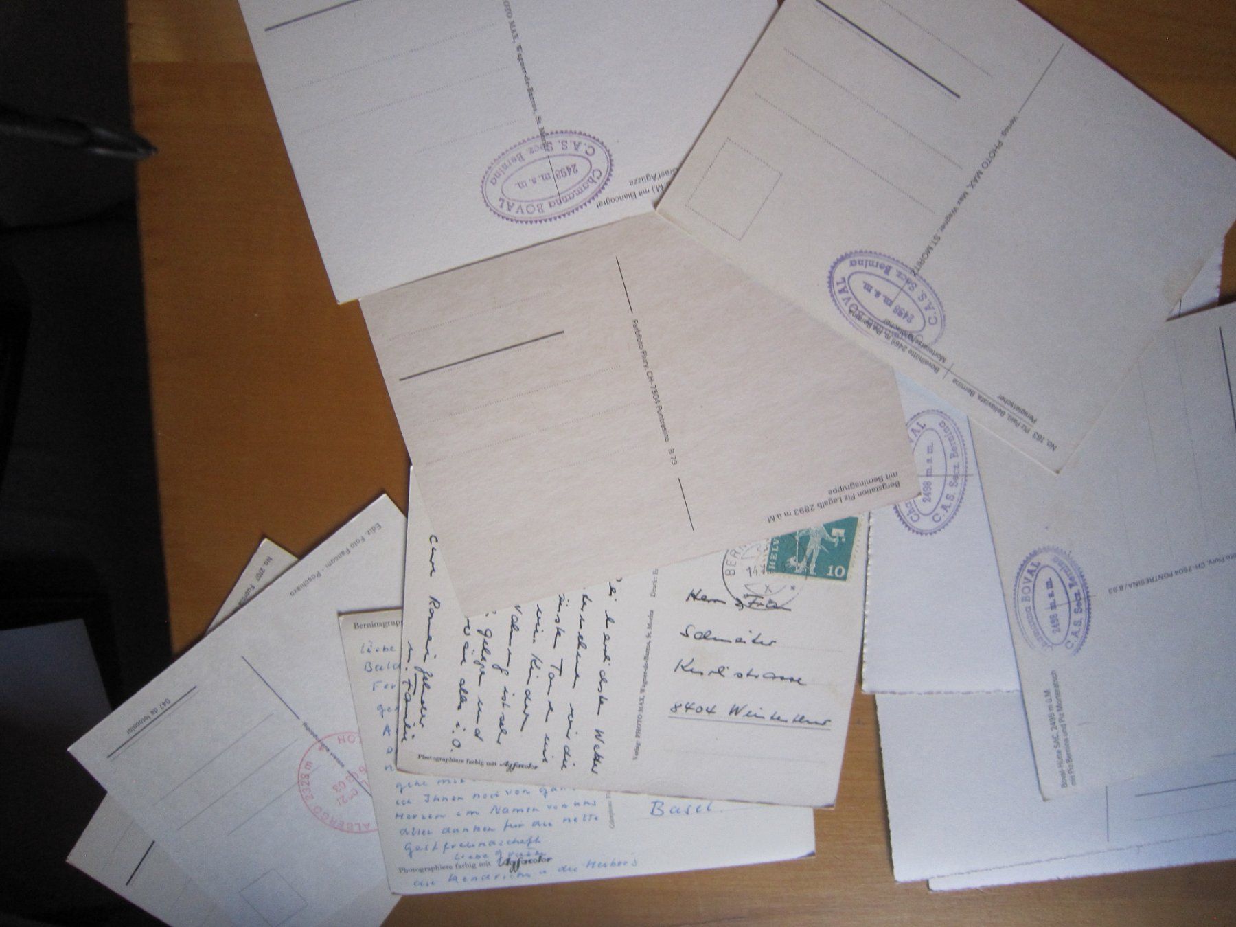 Cartoline postali: Bernina mit Gletsacher und Boval Hütte – Usato da Gordola venduto da Polentaefung 8